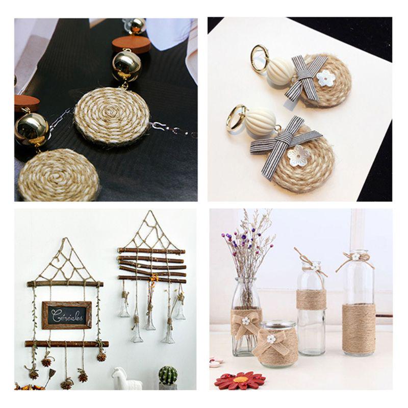 5m Double Color Natural Jute Twine Rope String Cord DIY Craft Burlap Scrapbook