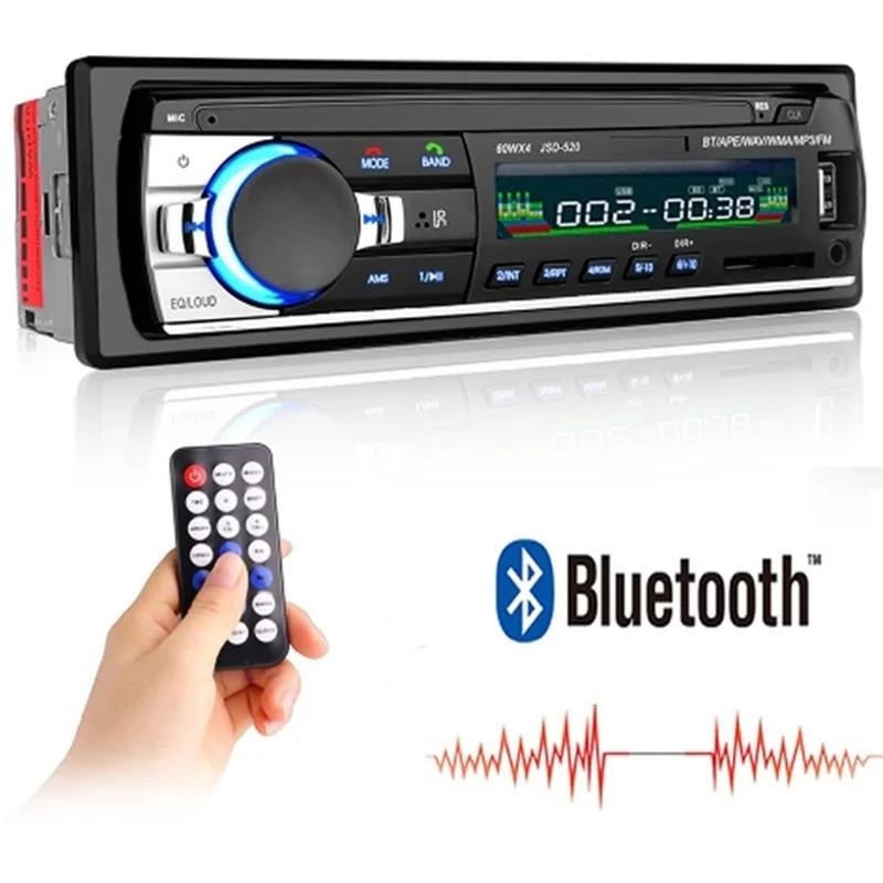 12 В Bluetooth автомобильная стерео FM-радио MP3 аудиоплеер USB SD AUX авто электроника сабвуфер встроенный 1 DIN авторадио