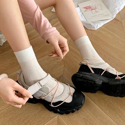 Модные и повседневные туфли Мэри Джейн на толстой подошве с белым светом во рту, женские, новая весна 2025, универсальные, увеличивающие рост, туфли папы