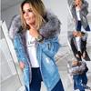 Winter Padded Thickened Hooded Jacket Women Casual Denim Coat Female Fashion Broken Holes Single-breasted Cardigan Outerwear