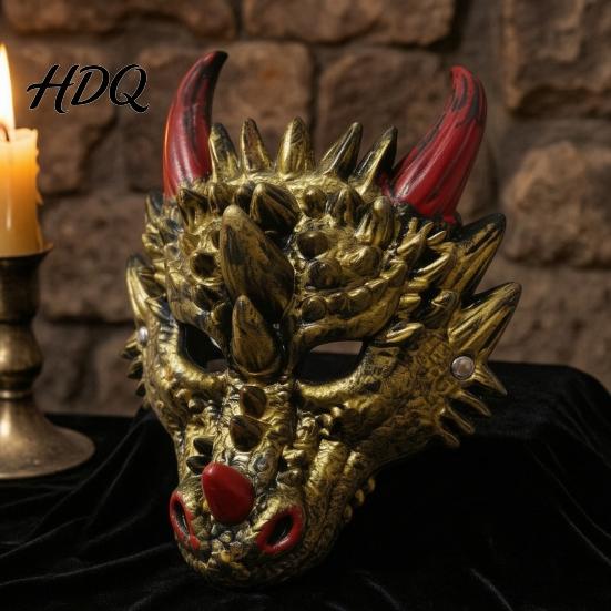 Реквизит для ролевых игр на Хэллоуин 3D Маска Дракона Мифическое Существо Пена Полное Лицо Comic Con Наряд Маскарадный Костюм для Косплея,