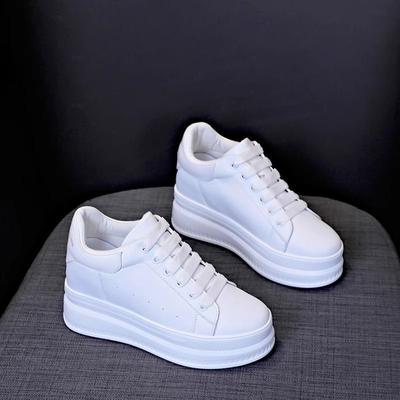 Туфли белые на скрытом каблуке женские 8 см новые весенние и осенние туфли на платформе для отдыха