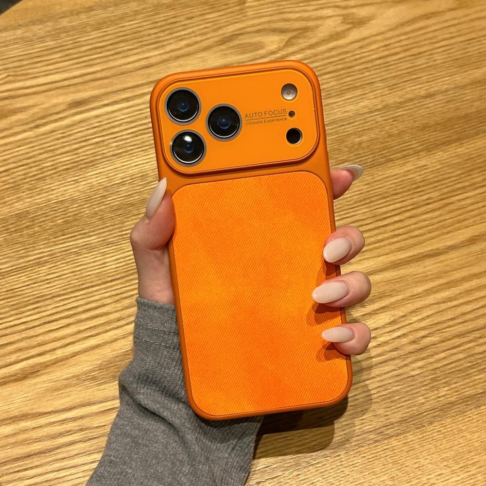 Luxury Original Frosted Denim Leather Phone Case For iPhone 17 16 15 14 13 Pro Max 17ProMax Nonslip Shockproof Full Bumper Cover