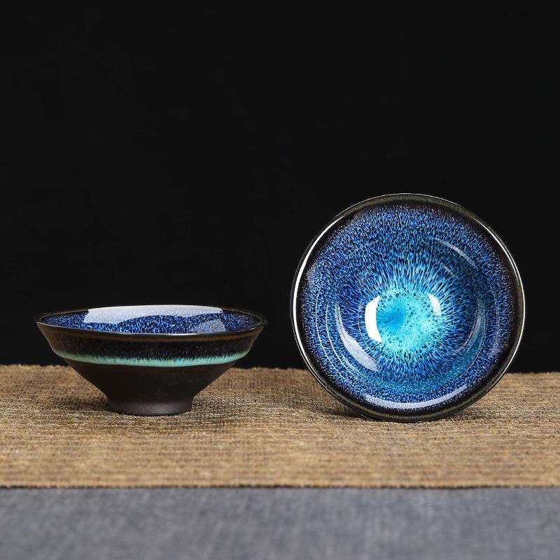 Чайная чашка Kiln Change Керамические чашки и фонарики Kung Fu Маленькие чайные чашки Master Cup Одинарная чашка Чайный сервиз Jianjian Пиала для чая Чайные чашки Шляпы-ведра Чашки