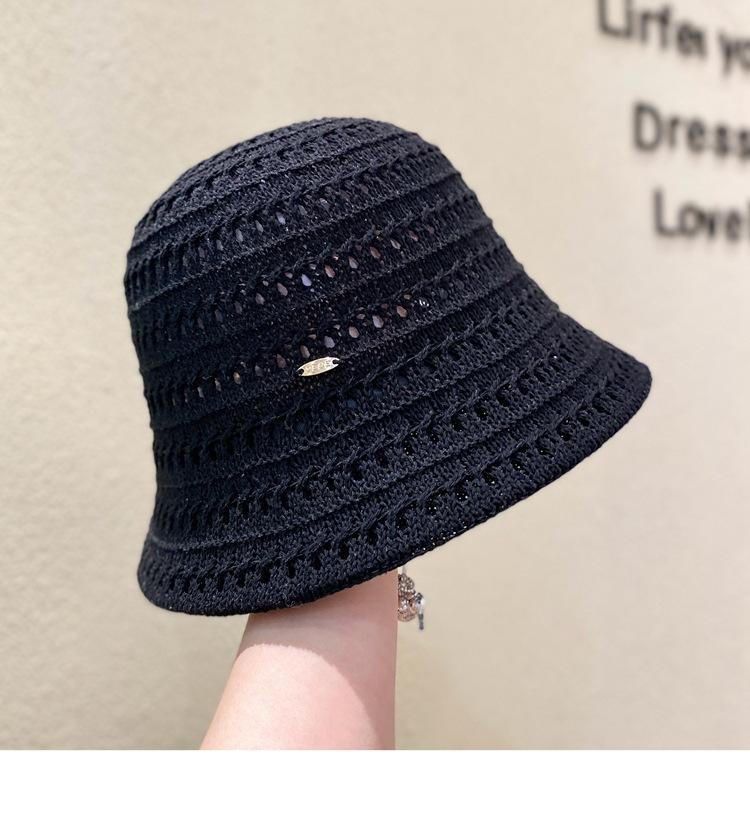 Empty breathable straw hat women summer seaside vacation sunshade sun hat temperament thin bucket hat women