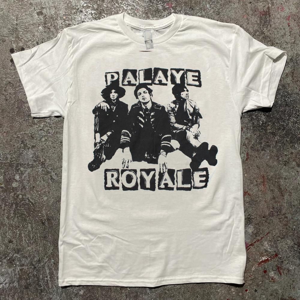 Palaye Royale The Funeral Tour 2019 Футболка с принтом группы Белая Все размеры DS48 Унисекс Футболка