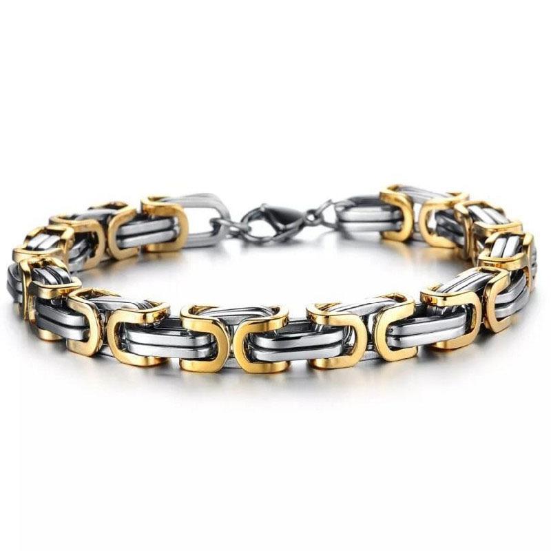 Серебряный браслет, императорская цепочка из европейской и американской титановой стали, властная мужская цепочка с килем, двусторонняя цепочка, индивидуальность