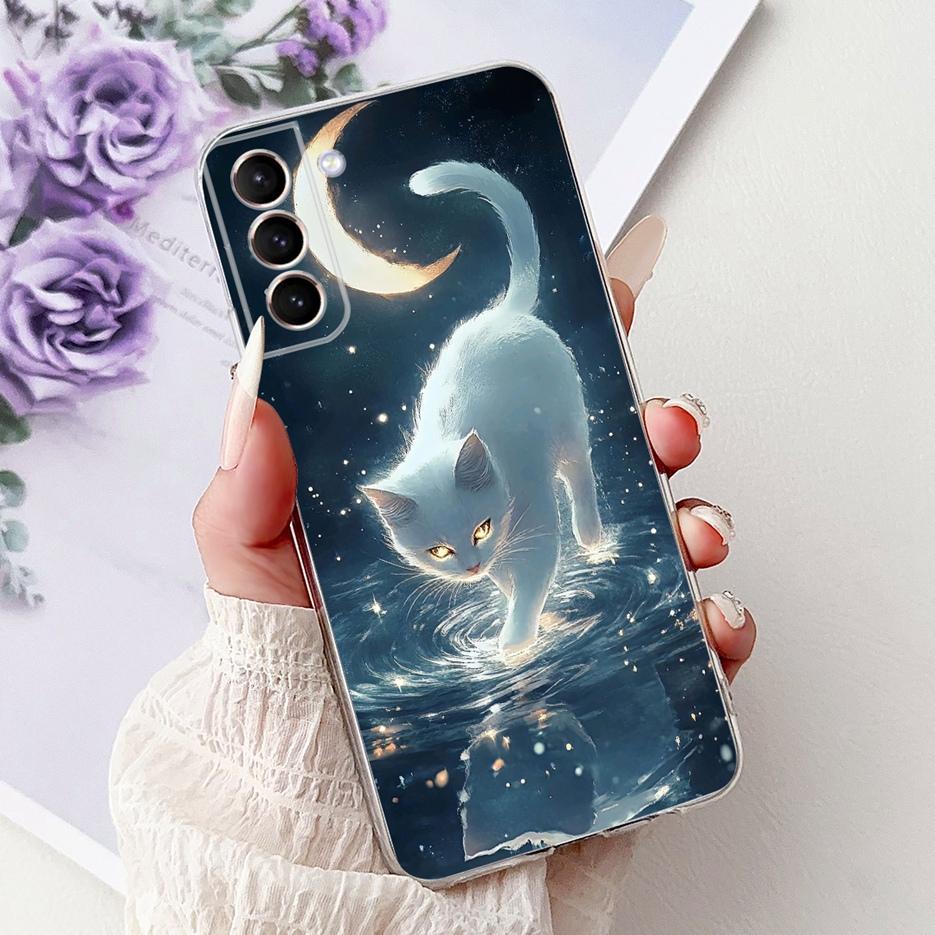 Чехол для Samsung Galaxy S21 FE S21 Plus, чехол с рисунком «Цветы», мягкий тонкий чехол для телефона, для Samsung S21 Ultra S 21 S21+