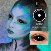 22MM Black Sclera Lenses Halloween Contact Lenses for Eyes Cosplay Contacts Demon Full Eye Contacts for Masquerade Party