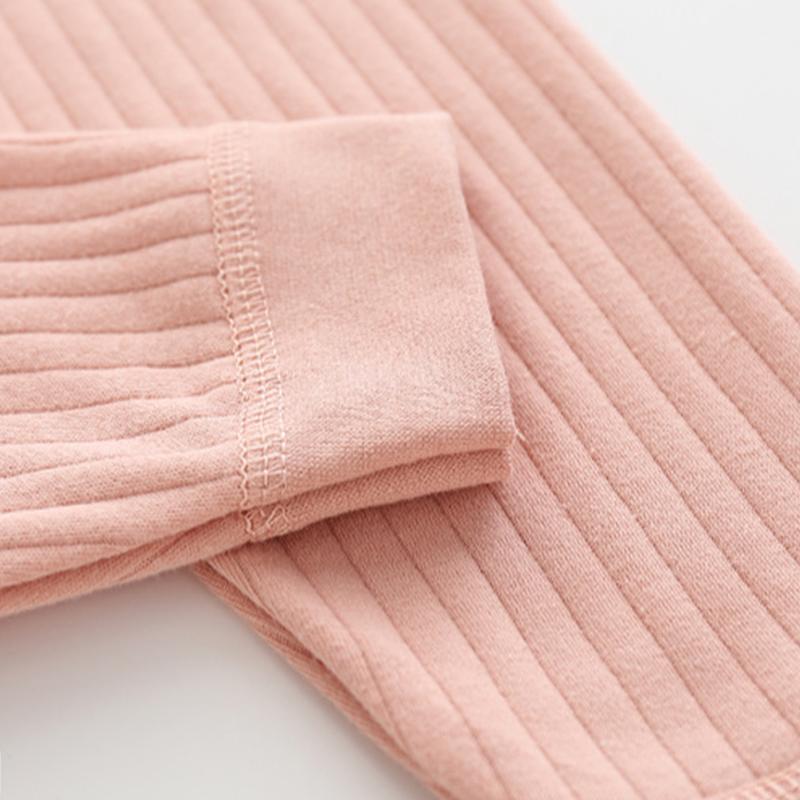 Однотонный комплект нижнего белья для малышей, осенне-зимний хлопковый комплект для новорожденных, одежда для мальчиков и девочек, мягкие хлопковые детские пижамы, домашний комплект