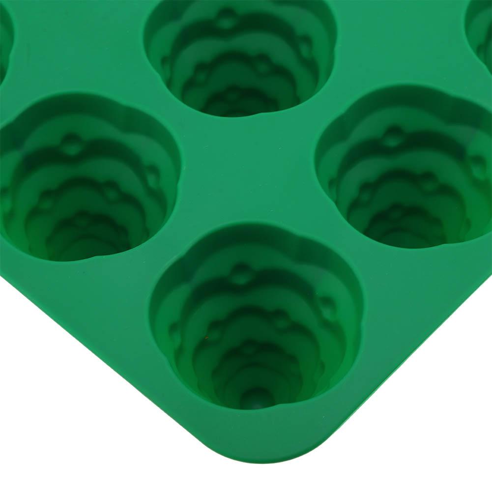 12 Hole Christmas Tree Silicone Mold Cake Mould for Mousse Chocolate Muffin Baking Tool