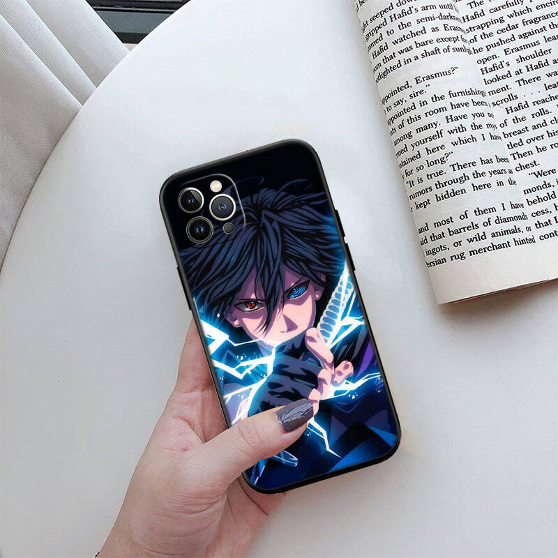 MH105 Чехол для телефона Наруто Учиха Саске для iPhone 7 8 11 12 13 14 15 16 17 16E XS Pro Max XR X SE Air