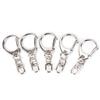 10Pcs Diy Polished Silver Keyring Keychain Split Ring Short Chain Key Rings