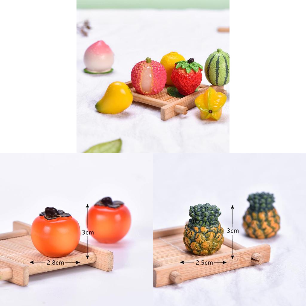 Милые и креативные миниатюрные фрукты из смолы для DIY-поделок и декора