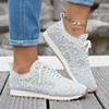 Модные новые кроссовки для женщин дышащие модные кроссовки большого размера женские кроссовки сетчатая ткань шнуровка женская обувь женская обувь
