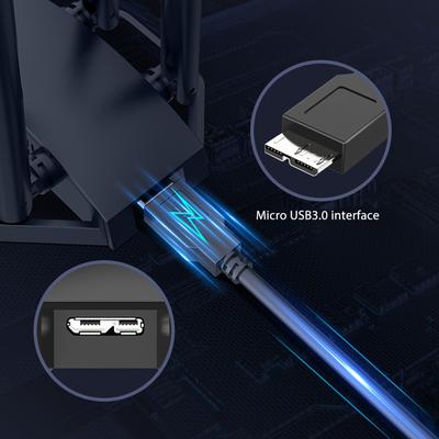 Адаптер USB3.0 WiFi с 4 антеннами 2.4 ГГц 5 ГГц 1800 Мбит/с WPA3 WiFi6 Адаптер беспроводной сети для