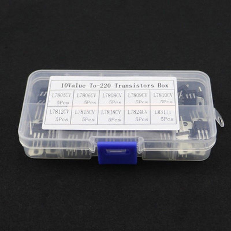 Assortment Voltage Transistor Kit Switching Mix Component Insulated L7809 L7810 L7812 L7815 L7818 L7824 Regulator