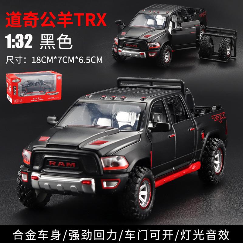1:32 Ram TRX Pickup Simulation Alloy Car Model NewMetal Car Model Sound And Light Pull Back Childs Boy Toy Car Gifts E103