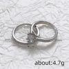 Xiaomi Huitan Silver Color Women 2Pcs/Set Ring Luxury Wedding Party Fashion Inlaid Shiny Round CZ Versatile Accessories Chic Jewelry