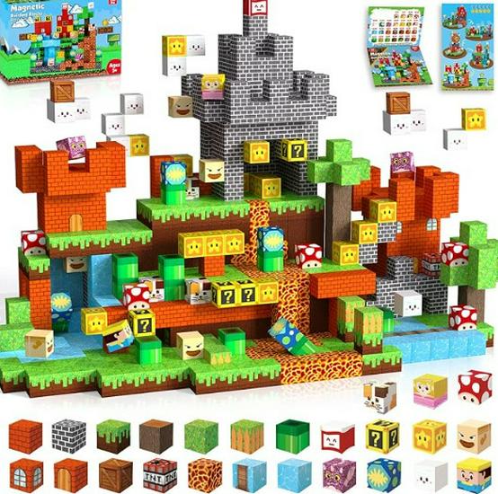 Магнитный набор строительных блоков «Лес» Minecraft для детей