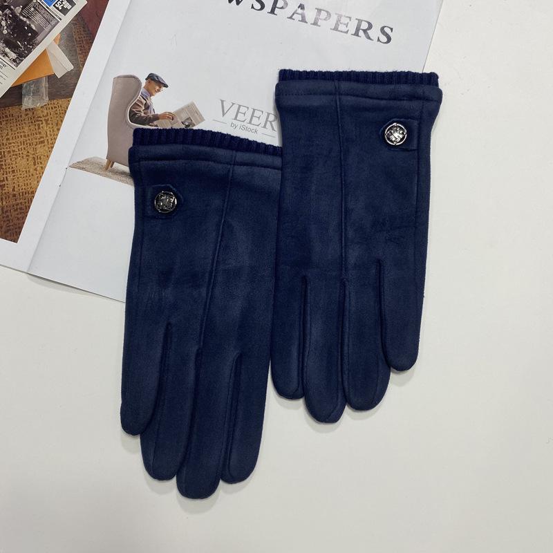 Мужские зимние замшевые перчатки с сенсорным экраном: Ветрозащитный, Теплый, для Велоспорта на открытом воздухе