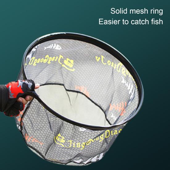 Fishing Landing Net Anti-hook Strong Load-bearing Ultra-light Aluminum Alloy Black Carp Sturgeon Fishing Landing Net Angling Tools