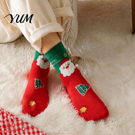 Matching Couple Socks Christmas for Men And Women, Soft Combed Cotton Crew Winter Socks, Novelty Colorful Footwear Holiday Wear Parent Child Outfits