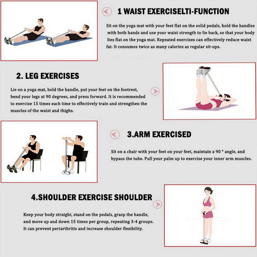 Pull Exercise Equipment Pedal Ankle Puller Resistance Bands Gym Workout Bands Elastic Up Pull Rope