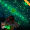 Glow in The Dark Stars Solar System Wall Stickers Luminous Planets Wall Decals Space Ceiling Decor for Bedroom Boys And Girls
