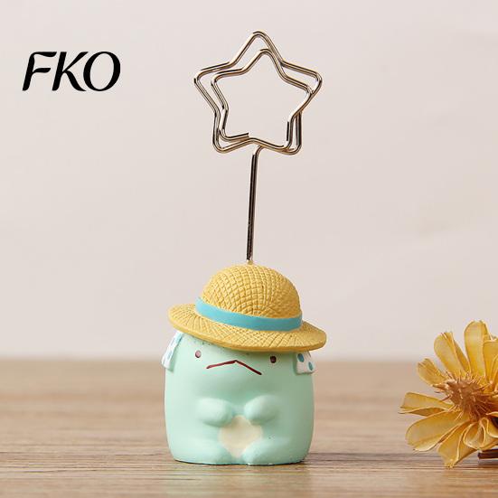Waterproof Note Holder Desktop Memo Clip Stand, Cartoon Animal Message Holder, Cute Resin Base Photo Healing Atmosphere Decor Display Clip,