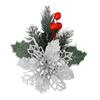 5/1Pcs Glitter Artificial Christmas Flowers Red Berries Xmas Tree Ornaments New Year Gifts Christmas Wedding Party Decorations
