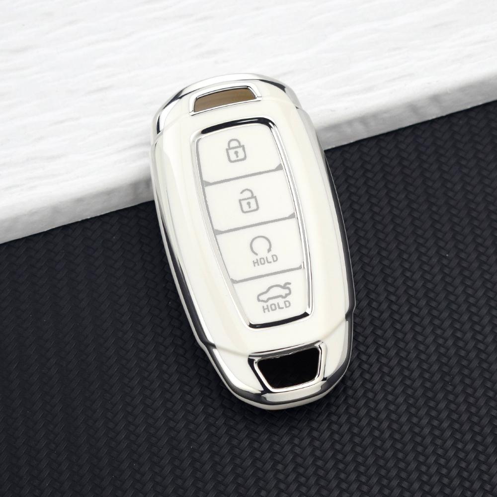 3/4/5-кнопочный TPU чехол-брелок для ключа Hyundai Santa Fe KONA I30 Accent Ix35 Encino Solaris Azera Grandeur Ig Palisade Набор брелоков