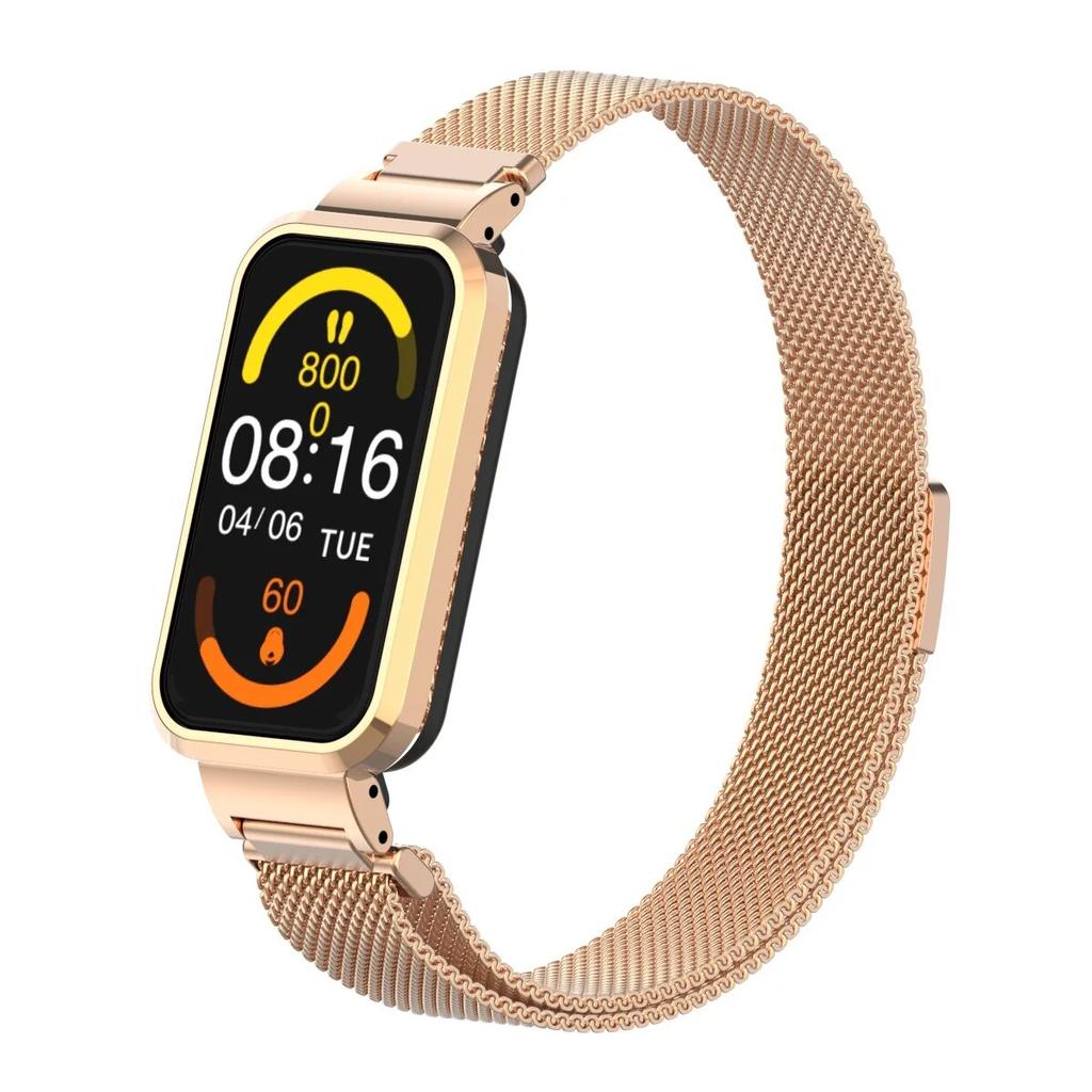 Ремешки из нержавеющей стали для Xiaomi Redmi Smart Band Pro, роскошный металлический браслет для часов Redmi Smart Band 2, ремень