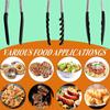 LMETJMA 3 In 1 Silicone Kitchen Cooking Tongs Set Stainless Steel Nonstick Food Tongs with Silicone Tips BBQ Grilling Tong JT303