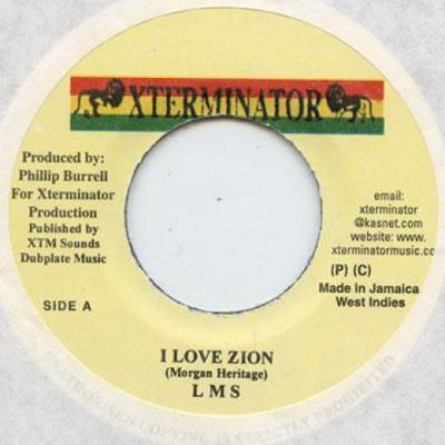 7-дюймовая пластинка LMS - I Love Zion Xterminator 2002 Ямайка Регги, Ска и Даб