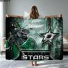 Dallas Stars Print Flannel Blanket High Quality Warm Comfortable Cover for All Seasons Perfect for Gifts Home Decor