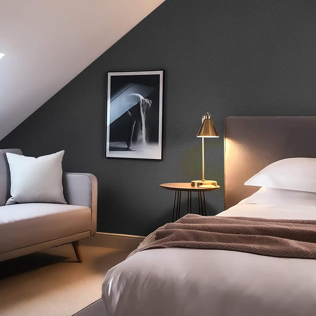 Matte Dark Gray Contact Paper Peel and Stick Decor Wallpaper for Shelf Liner Cabinet Vinyl Self Adhesive Waterproof Wall Sticker