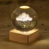 3D Crystal Ball Luminous Galaxy Solar System Rain Cloud Series Crystal Ball Nightlight Carved Bedroom Decoration Birthday Gift
