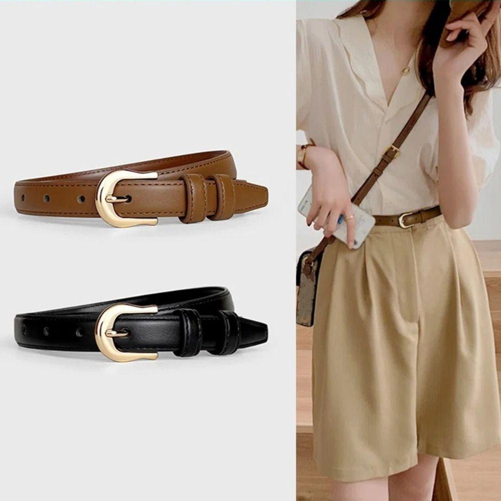 Модный пояс из искусственной кожи Универсальный трендовый пояс для талии Украшение для платьев Пояс для талии