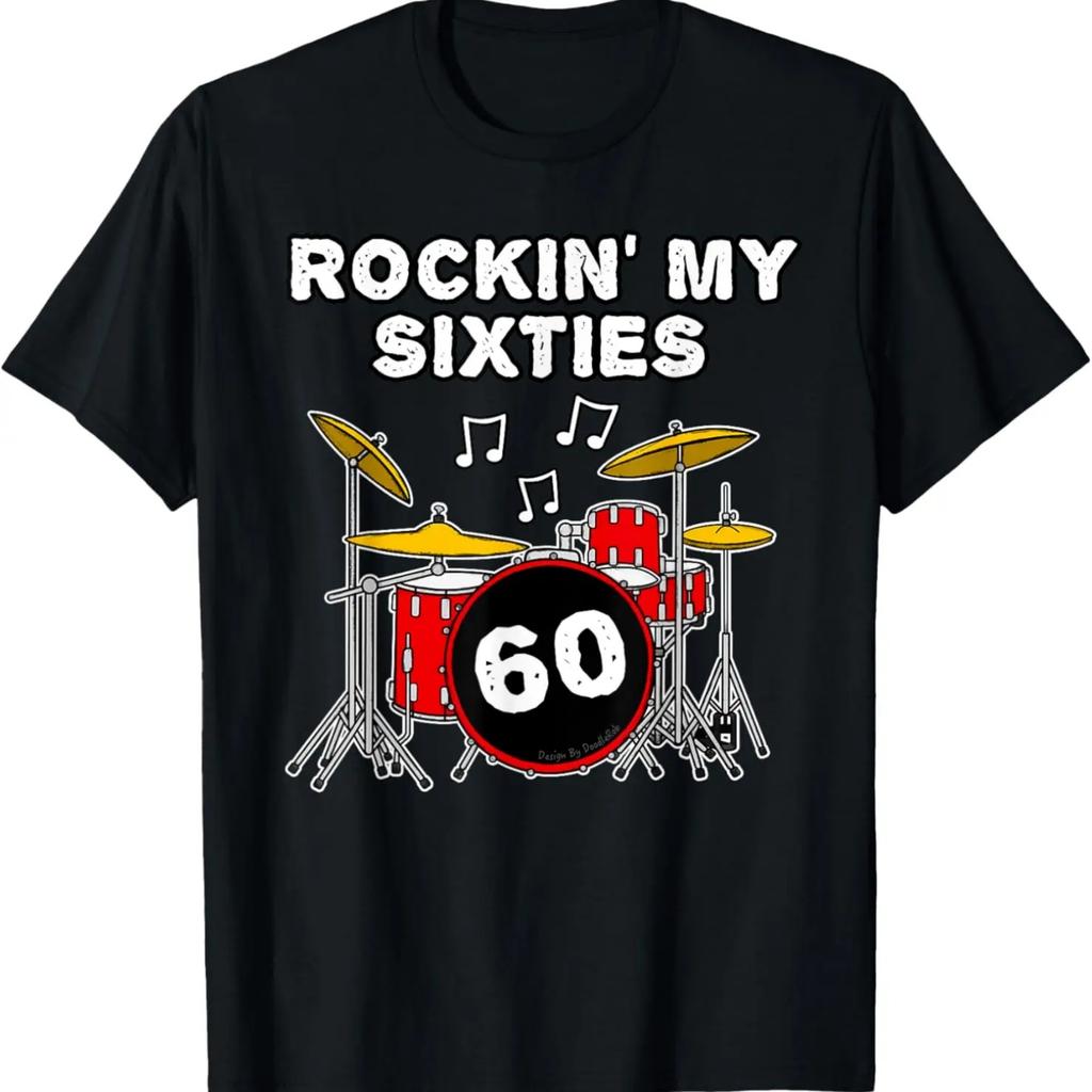 Drummer 60th Birthday, Rockin' My Sixties, Musician T-Shirt