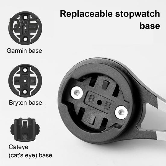 Переднее крепление для велосипеда, кронштейн из алюминиевого сплава со сменной базой для велокомпьютера, регулируемое интегрированное переднее крепление для велосипеда для Garmin Edge