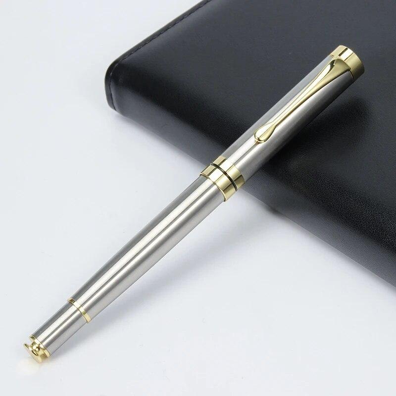 Luxury Brand Roller Ballpoint Pen Metal Office School Supplies Gold Rollerball Stationery