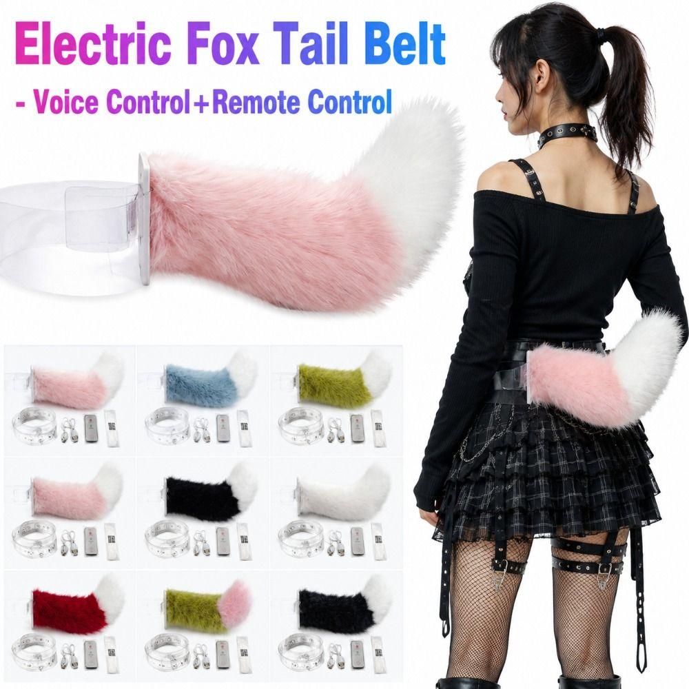 Voice Control Role-playing Belt Plush Electric Tail Halloween Cosplay Performances, Etc