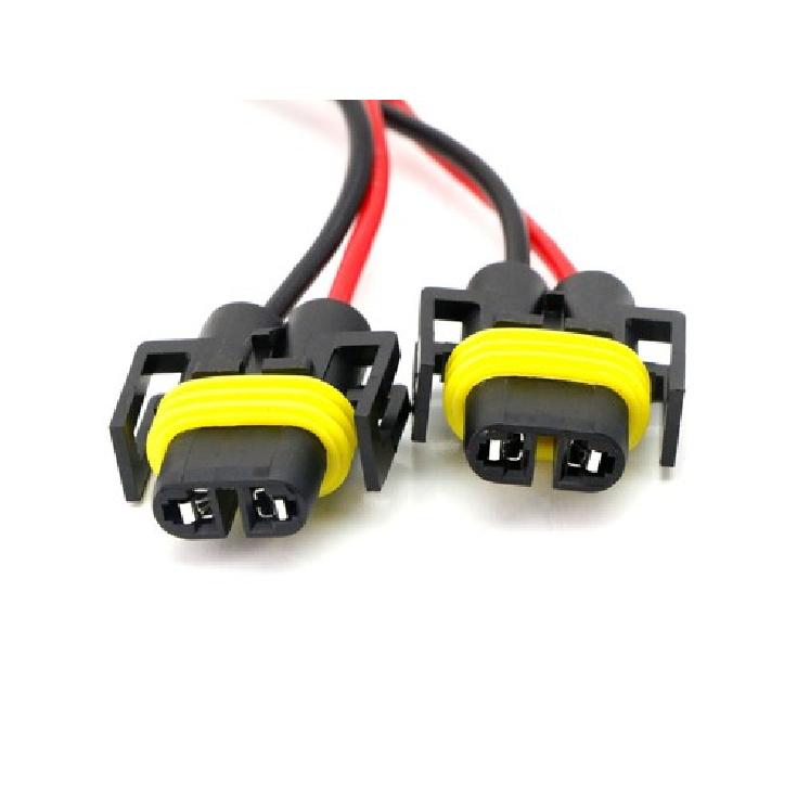 Pair H11/H8 2-Way Splitter Wires For Headlight/High Beam Quad/Dual Projectors