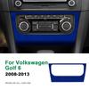 Для Volkswagen VW Golf 6 GTI R MK6 2008 2009 2010 2011 2012 2013 Италия Супер Замша Автомобиль Центральная Панель Кондиционера CD Рамка Отделка Наклейка