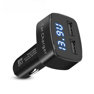 4 в 1 зарядное устройство для телефона 2 USB автомобильное зарядное устройство 3.1A Dual USB зарядное устройство для мобильного телефона со светодиодным дисплеем для Xiaomi Samsung S8 IPhone
