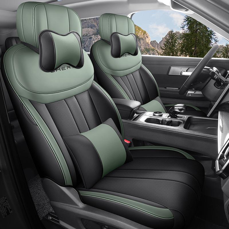 New Model Universal Full Leather Car Seat Cushion for Fengyun T6, Five-Seat, All-Season