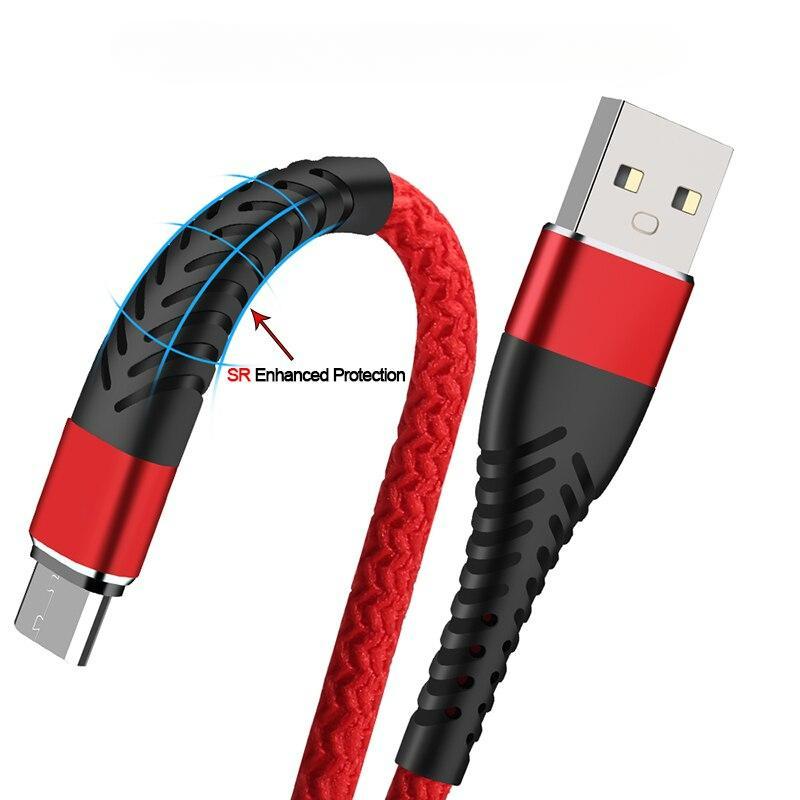 Кабель Micro USB 1 м, 2 м, 3 м, 0,25 м для быстрой зарядки, кабель для передачи данных для Xiaomi Redmi 4X5, Samsung S7 J7, Huawei, Android, мобильный телефон, кабель зарядного устройства Microusb