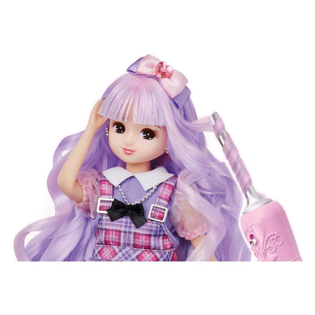Takara Tomy Plastic Licca-chan Doll Rainbow Curl Licca-chan Dress-up Play Toy for Girls Ages 3 and Up