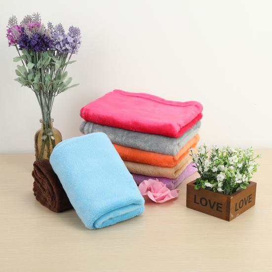 Coral Fleece Blankets Super Soft Shaggy Universal Solid-color Fleece Blankets for Sofa